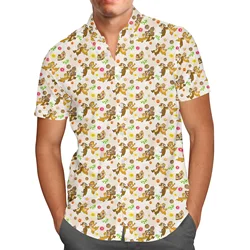 Chip and Dale Tropical Hawaiian Fashion Summer Short Sleeve Men Shirt Disney Chip N Dale Hawaiian Shirt Beach Button Down Shirt