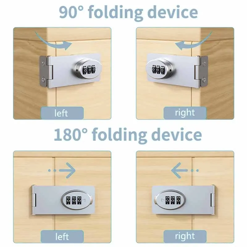 قفل مجمع للأدراج، قفل حماية سلامة الطفل متعدد الوظائف لخزائن الأدراج، أقفال بكلمة مرور ميكانيكية #2