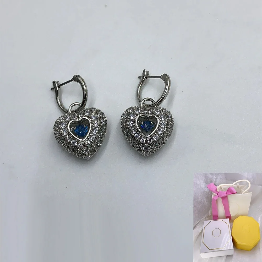 

Новые европейские и американские серьги-капельки Idyllia в форме синего сердца, высококачественные женские изысканные украшения, подарок на День матери