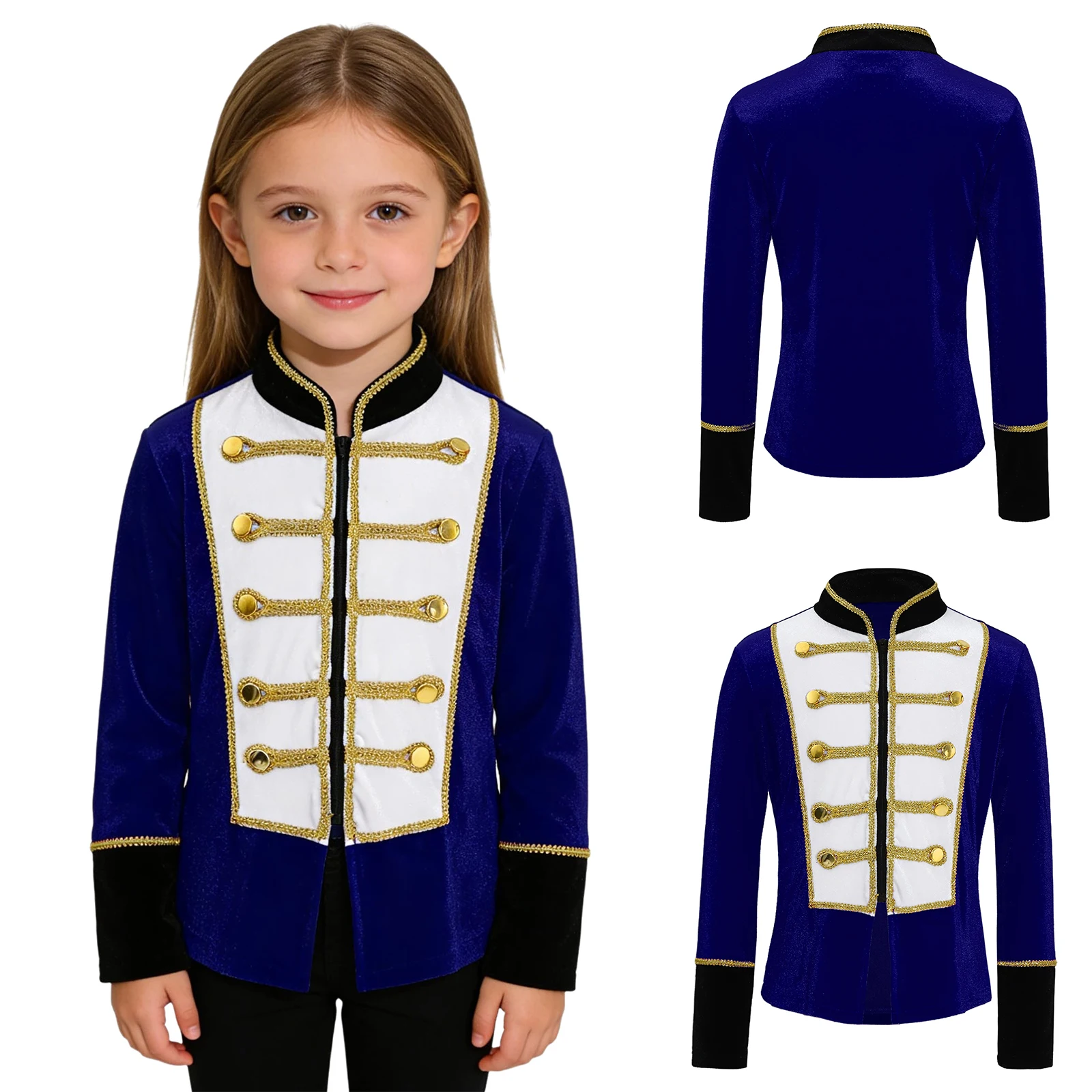 Disfraz de maestro de ceremonias de circo para niños y niñas, uniforme de guardia real, chaqueta de banda de percusión, disfraz de espectáculo de Halloween, disfraz de domador de leones, cosplay.