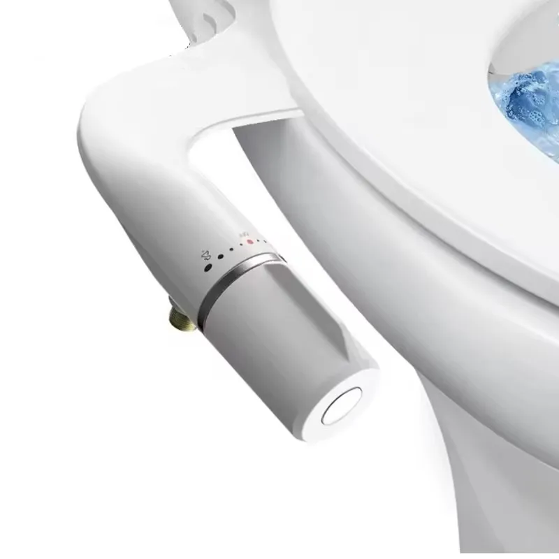Ultra Slim Bidet Toilet Seat Attachment Dual Nozzle Adjustable Water Pressure Non Electric Bathroom Sprayer for US