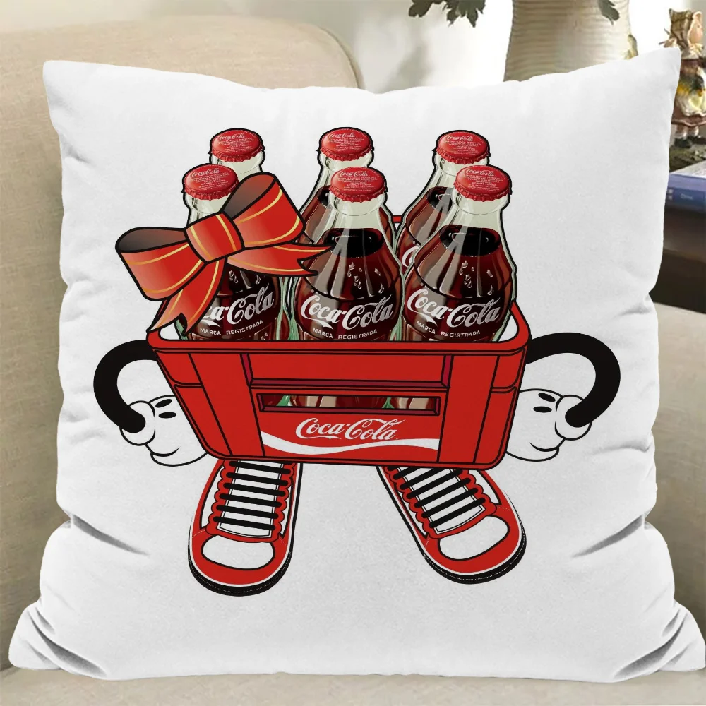 Coca Cola Cushion Covers for Decorative Cushions Home Sleeping Pillows Pillow Cover Sofa 45x45 50x50 40*40 Pillowcase Textile