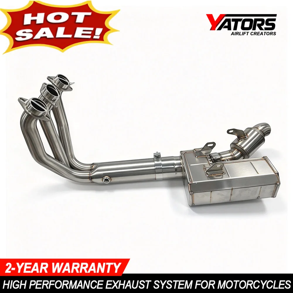 FOR Full System 450SR CFMOTO CF-Moto 675 System Exhaust Pipe YATORS with Mechanical Valve Motorcycle Upgrade