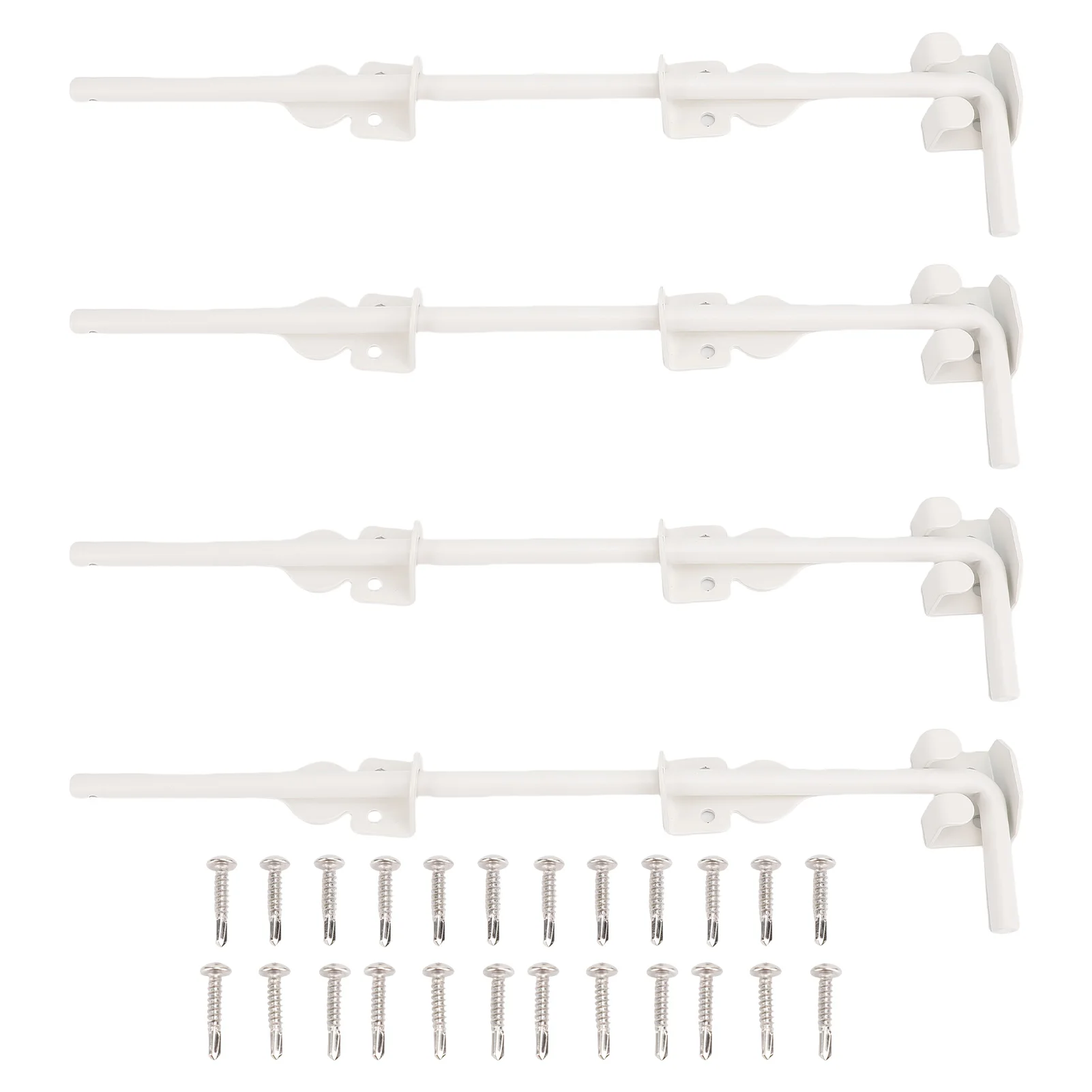 4 Sets 18 Inch Cane Gate Drop Rod Heavy Duty Ground Latch Pin Set for Wood Metal Fence Door Heavy Duty Gate Drop Pin