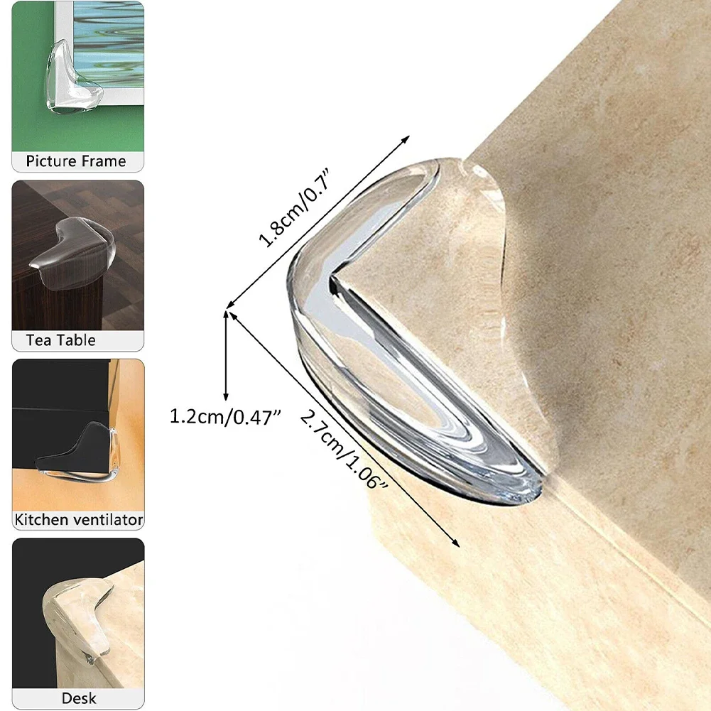 10 buah pelindung silikon keamanan bayi anak Tepi sudut meja perlindungan furnitur penutup anak pelindung tepi antibenturan