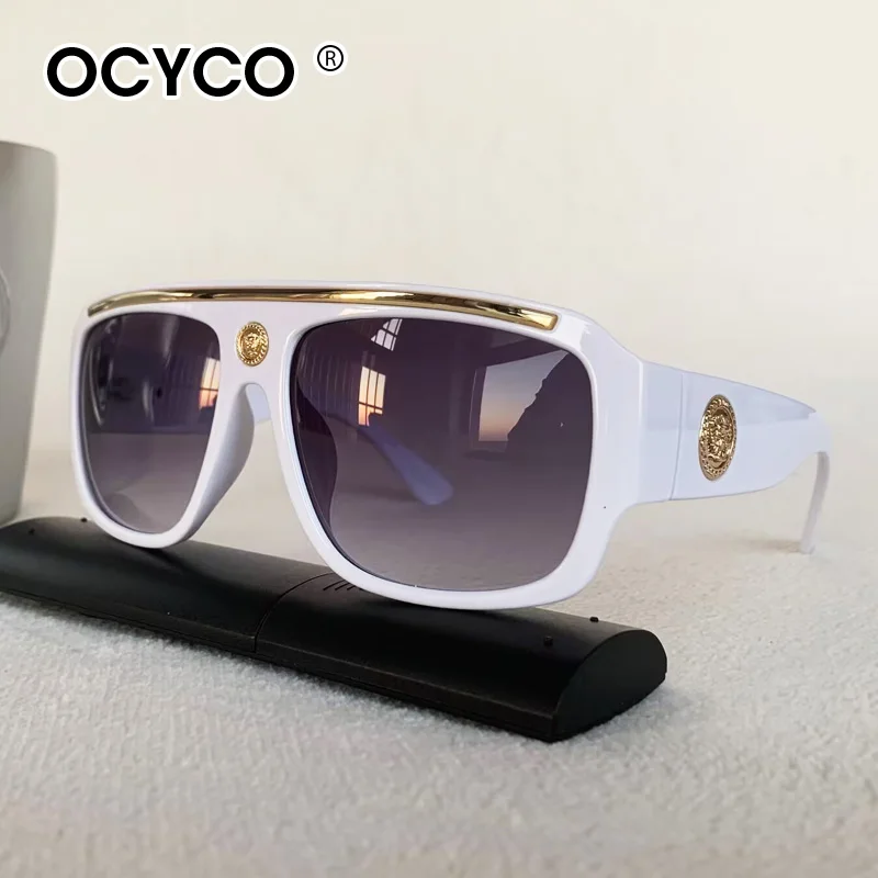 Neue trendige Herren-Sonnenbrille mit großem Rahmen, Retro-Sonnenbrille mit dickem Rahmen, UV400, trendige High Sense Catwalk-Brille für Damen – Detail 9