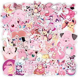 10/30/50pcs Kawaii Pokemon Pink Jigglypuff Stickers Cute Cartoon Kids Sticker Toy Phone Water Bottle Diary Anime Graffiti Decals