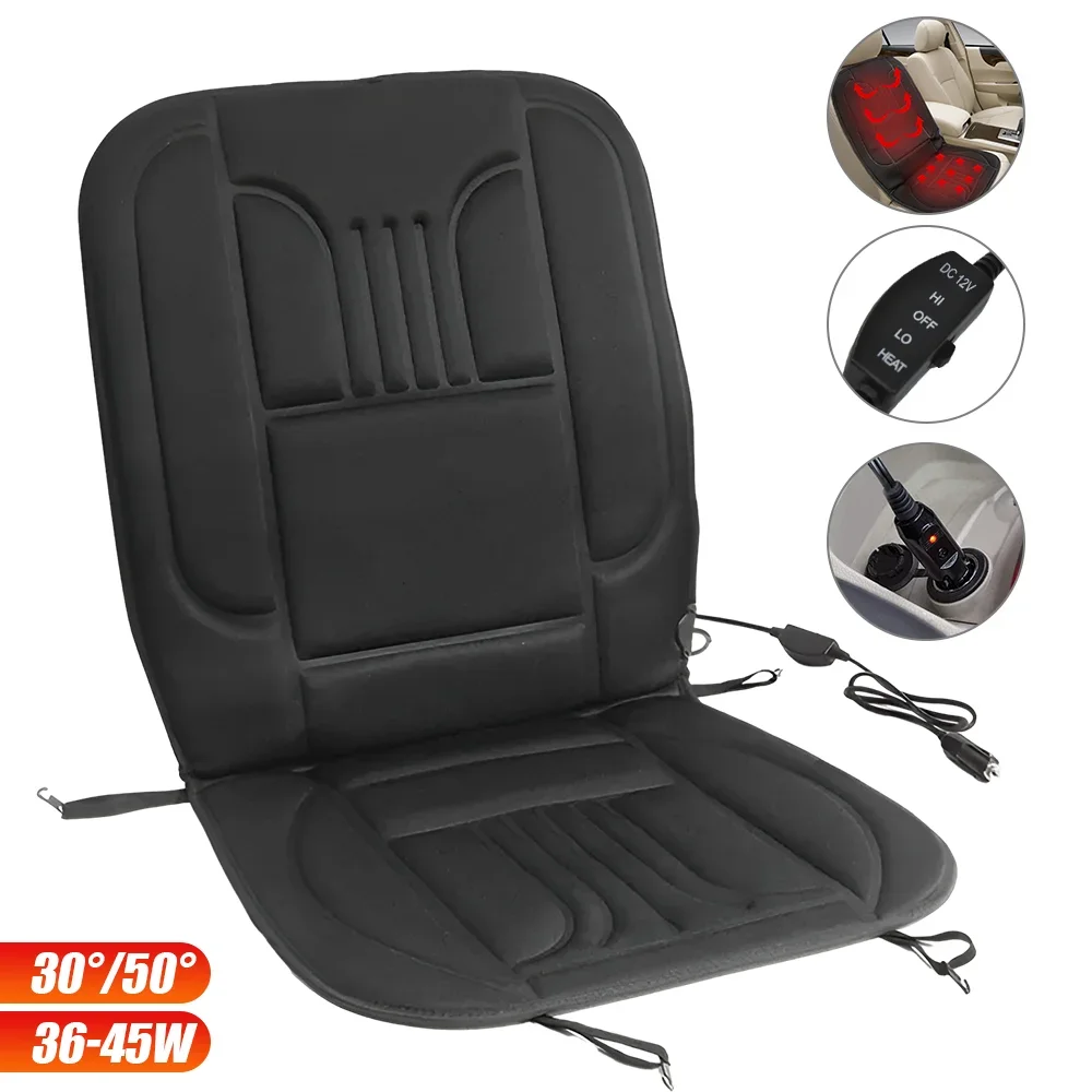 

12V Heated Car Seat Cushion Winter Warmer Seat Heating Pads Car Accessories Universal Auto Seat Heater Cover