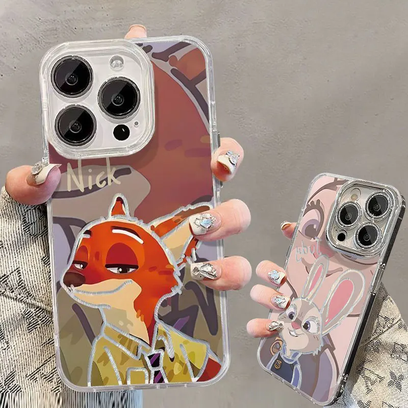 Чехол для телефона Disney Zootopia для iPhone 17, Air 16, 15, 14, 13, 17 Pro Max, силиконовый чехол-бампер для защиты от падения и столкновений