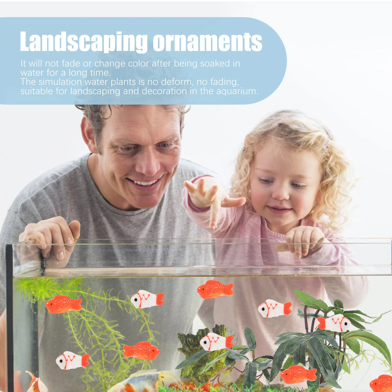 

20pcs Ocean Animal Figurines Resin Fake Fish For Aquarium Tank Decor Compact Fish Figures Household Aquarium Ornaments