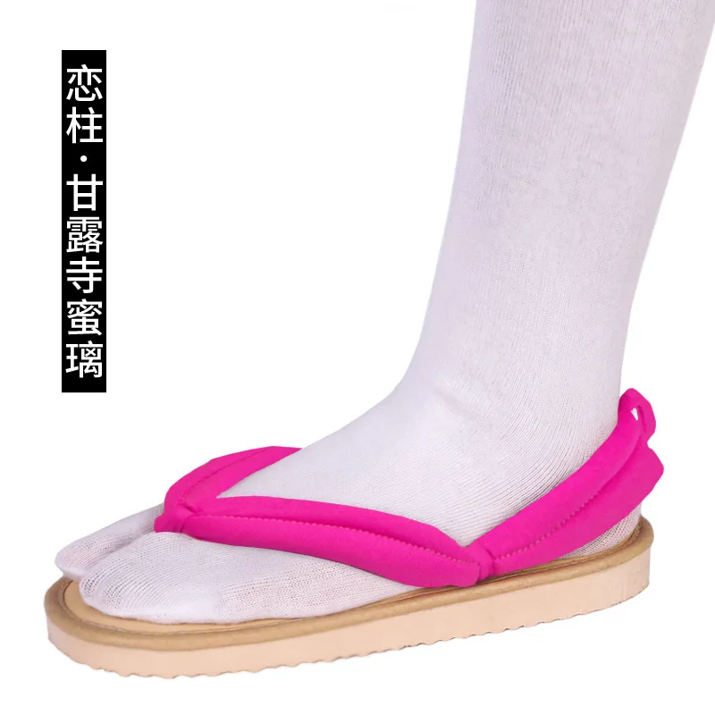 EUR Size Japanese Anime Cosplay Shoes Clogs Sandals Flip Flops with Shoes Kamado Nezuko Clogs Kimono Flip-flops Geta Slippers Sh image 5