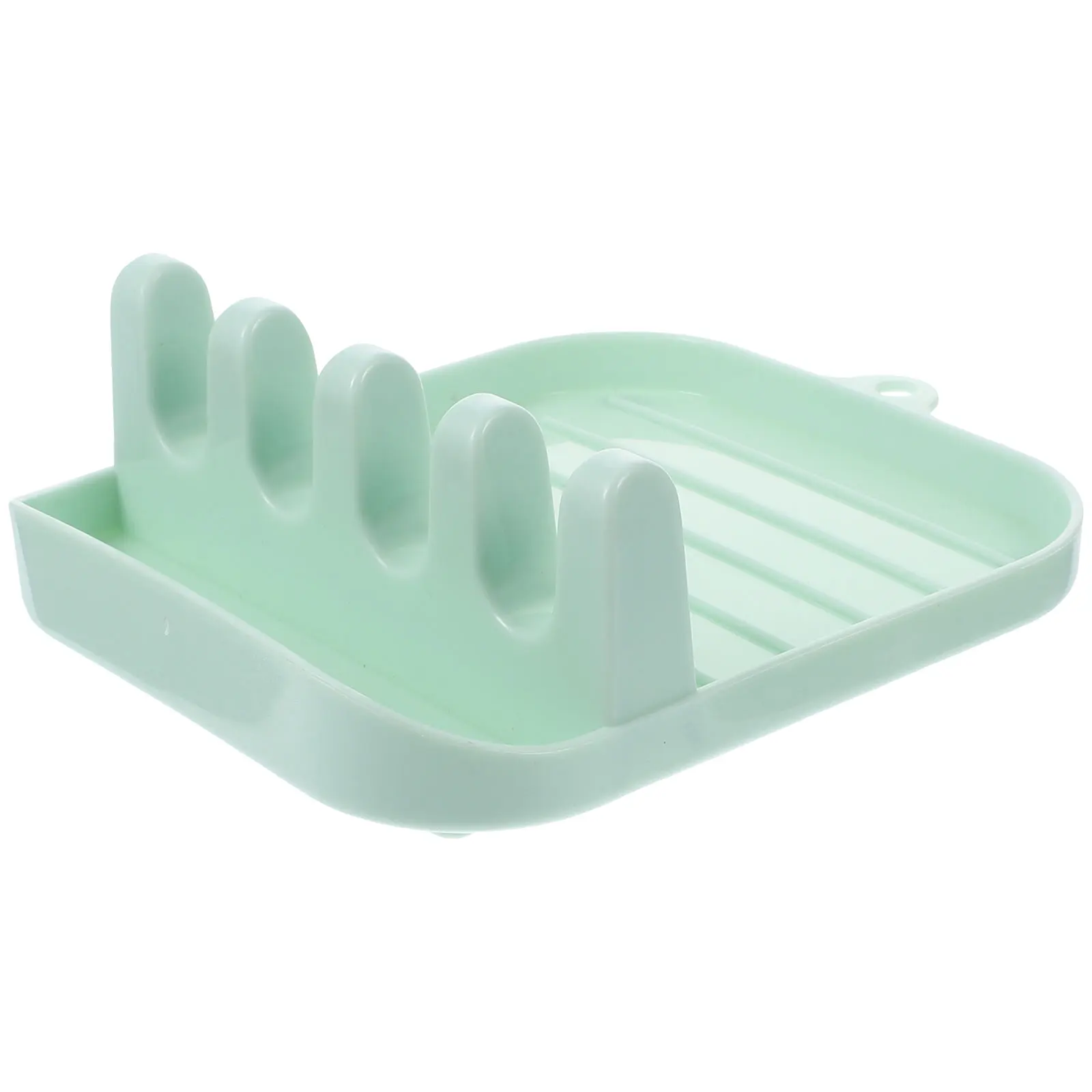 

Silicone Soup Spoon Holder Green Multifunctional Chopstick Rack Kitchen Drying Mat Tableware Stand PracticalSpoons Tray Small