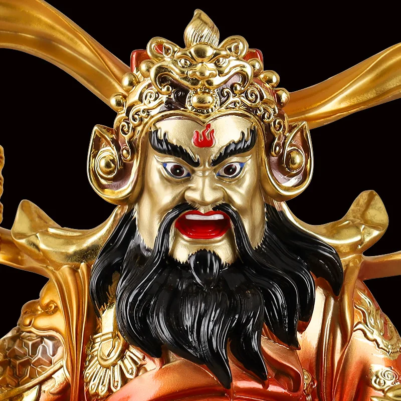 CZ God of Wealth Zhao Gongming Statue Household Ornament Riding Tiger Marshal Zhao Resin Office Statue of God of Wealth