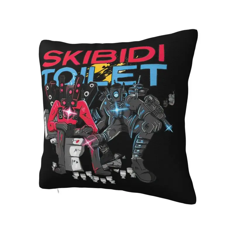 Titan Speakerman Skibidi Toilet Cushion Cover Polyester Soft Throw Pillow Case For Sofa Chair Living Room Decoration Pillowslip