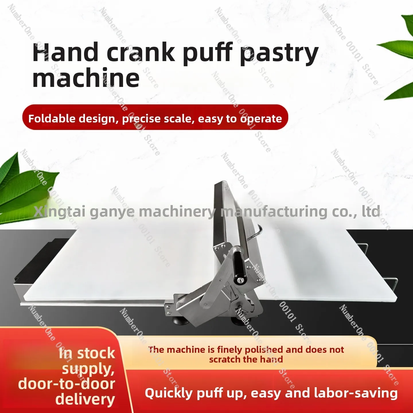 Hand Crank Pastry Roller Home Use Foldable Pastry Roller Small Commercial Pastry Roller Baking Equipment Simple Foldable
