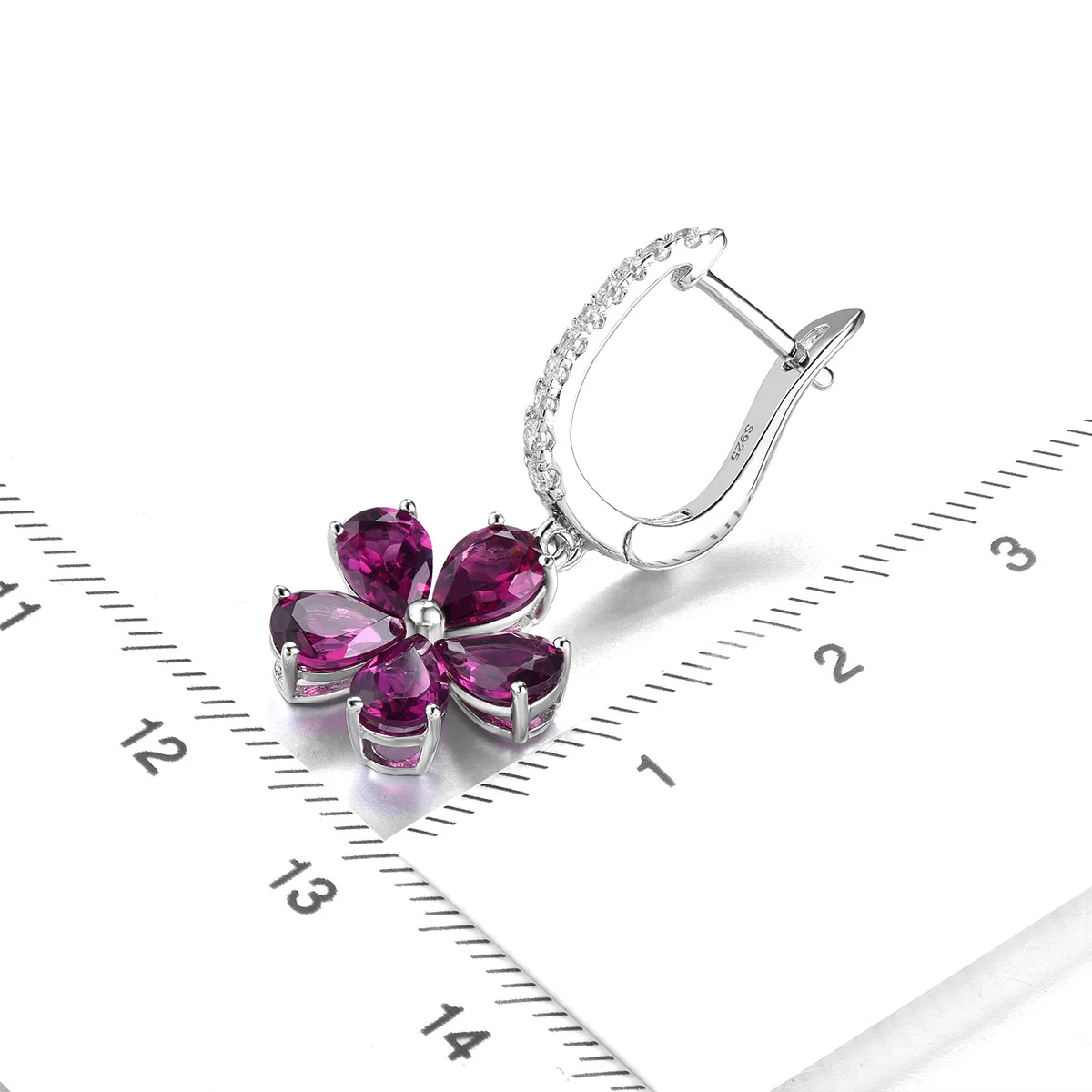 Imagem -05 - Rhodolite Garnet Brincos Gota Genuine Gemstone Estilo Especial de Jóias Finas para Diário Prata 925 Liquidação Natural