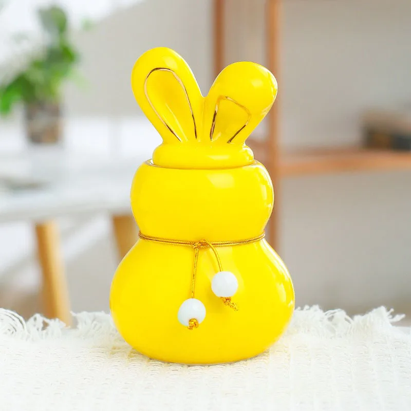 

Ceramic Pet Urns Personalised Cremation Ashes Containers Rabbit Funeral Burial Coffin Reliquaries for Ashes Memorial Monuments