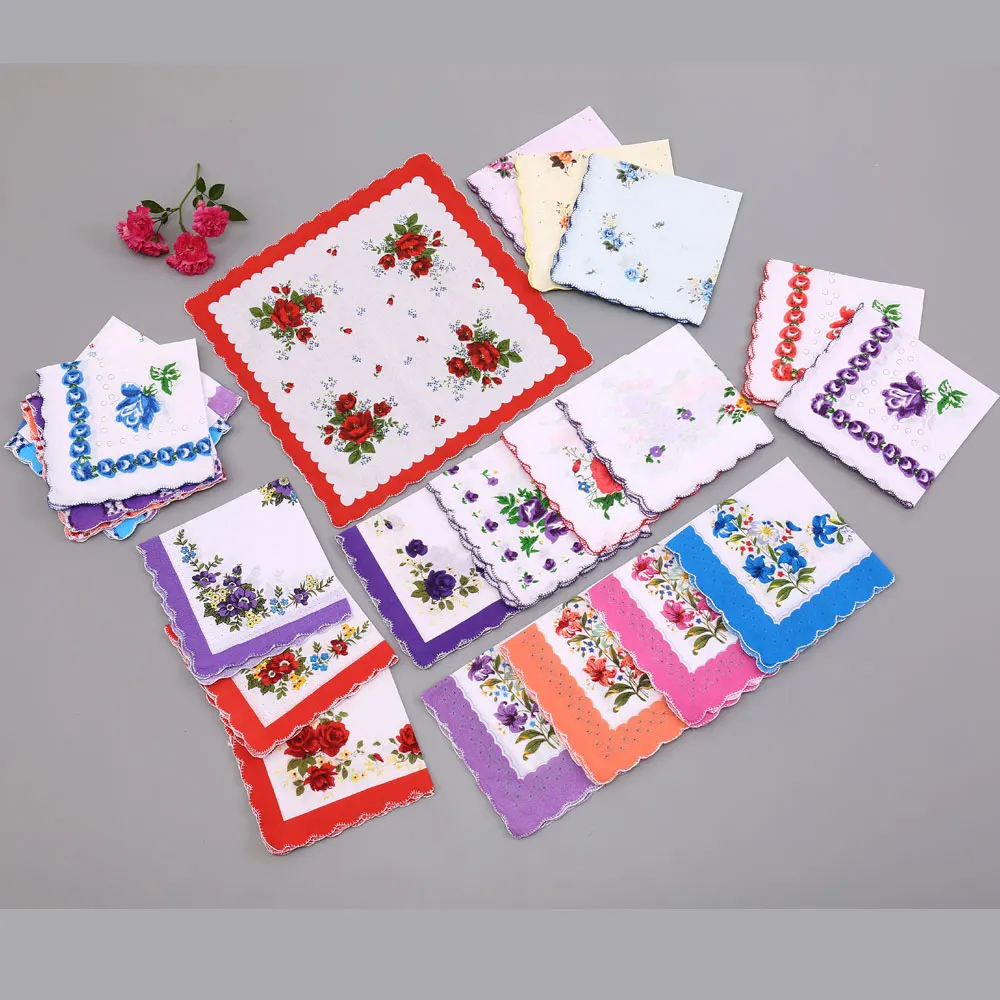 20 pezzi di eleganti fazzoletti con bordo a denti per donna, fazzoletti morbidi e confortevoli in puro cotone, souvenir per la sposa della stagione del matrimonio, regali per la festa della mamma