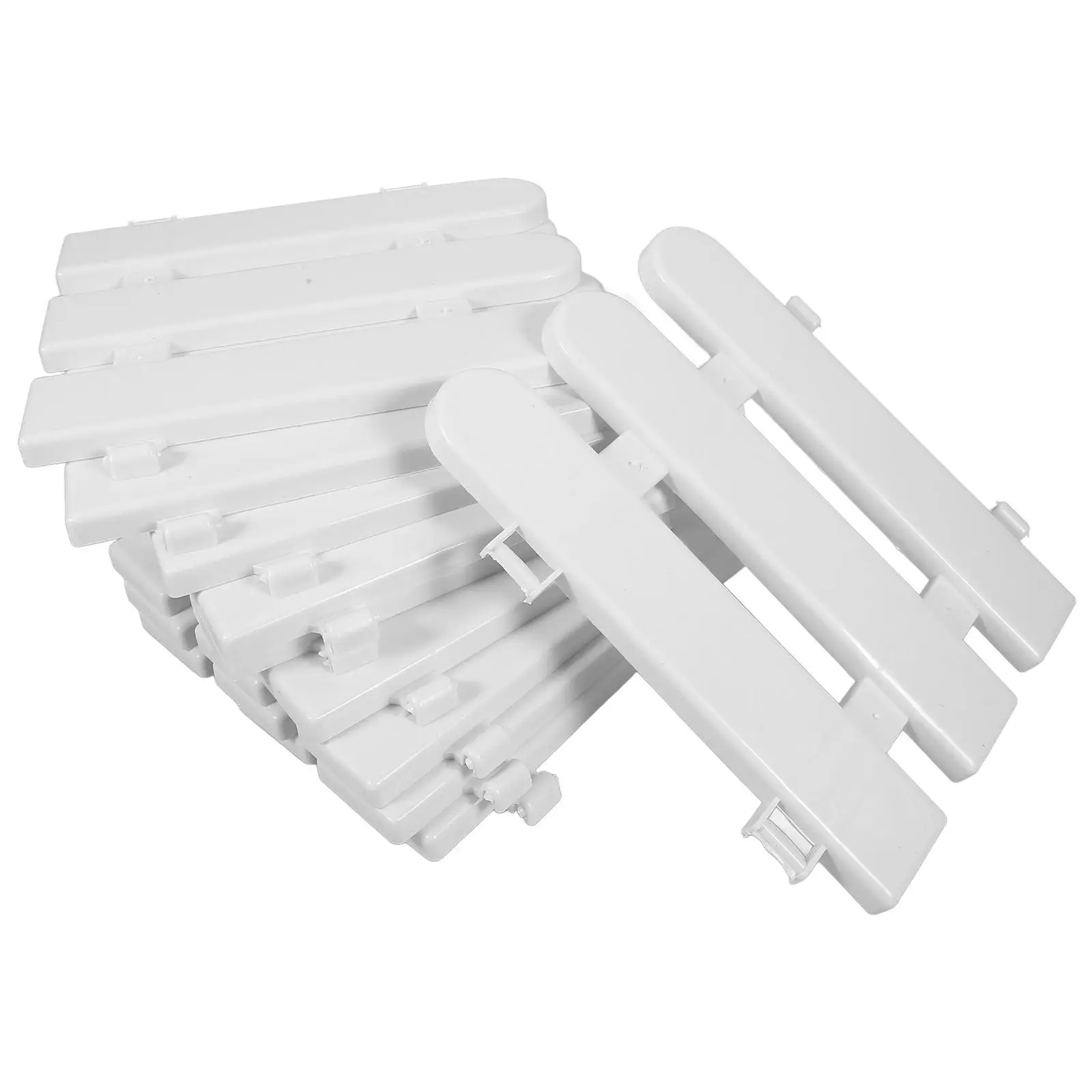 

10 Pcs White Plastic Fence for Garden Yard Christmas Decorations Miniature Landscape Gardening Lattice Border Tough Panel