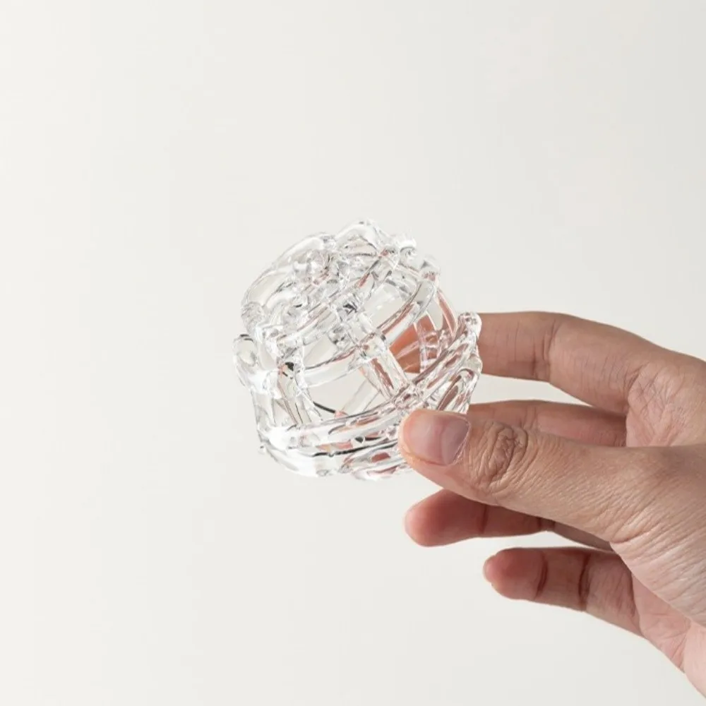 Transparent Glass Ball Vase Zen-Inspired Design Minimalist Hydroponic Flower Vase Unique Desktop Decoration Vase