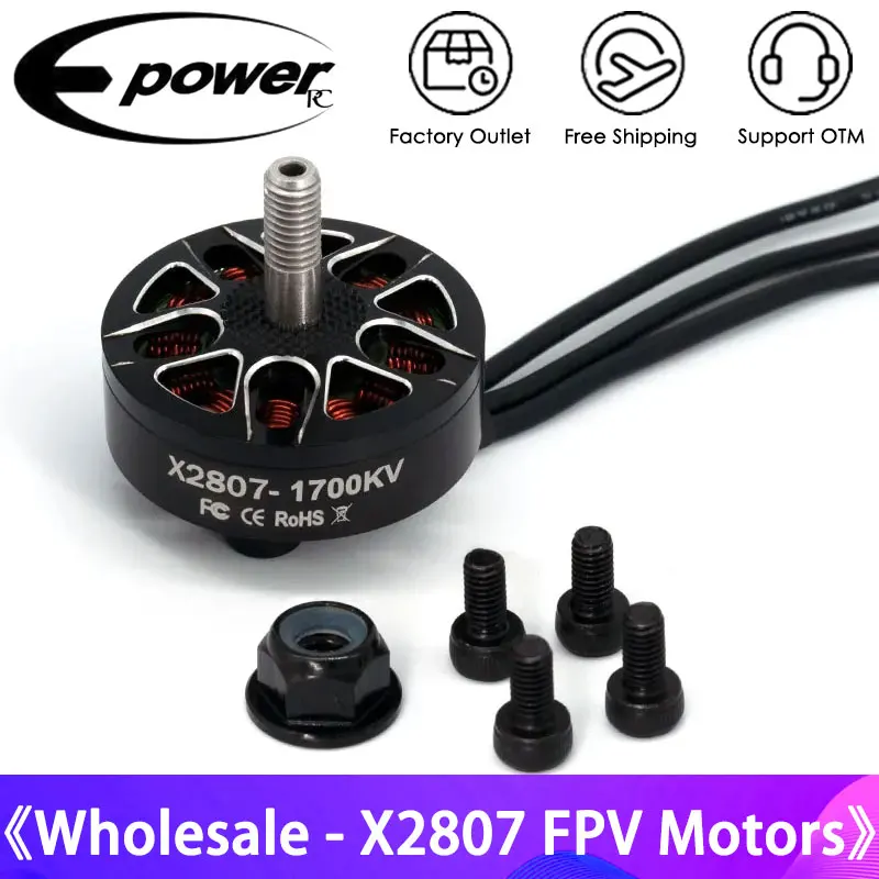 

E-Power 2807 Motor 1700KV 4S 1500KV 1300KV 6S 7inch Brushless Parts For FPV Multi-rotors Long Range LR7 RC Drones Airplane Parts