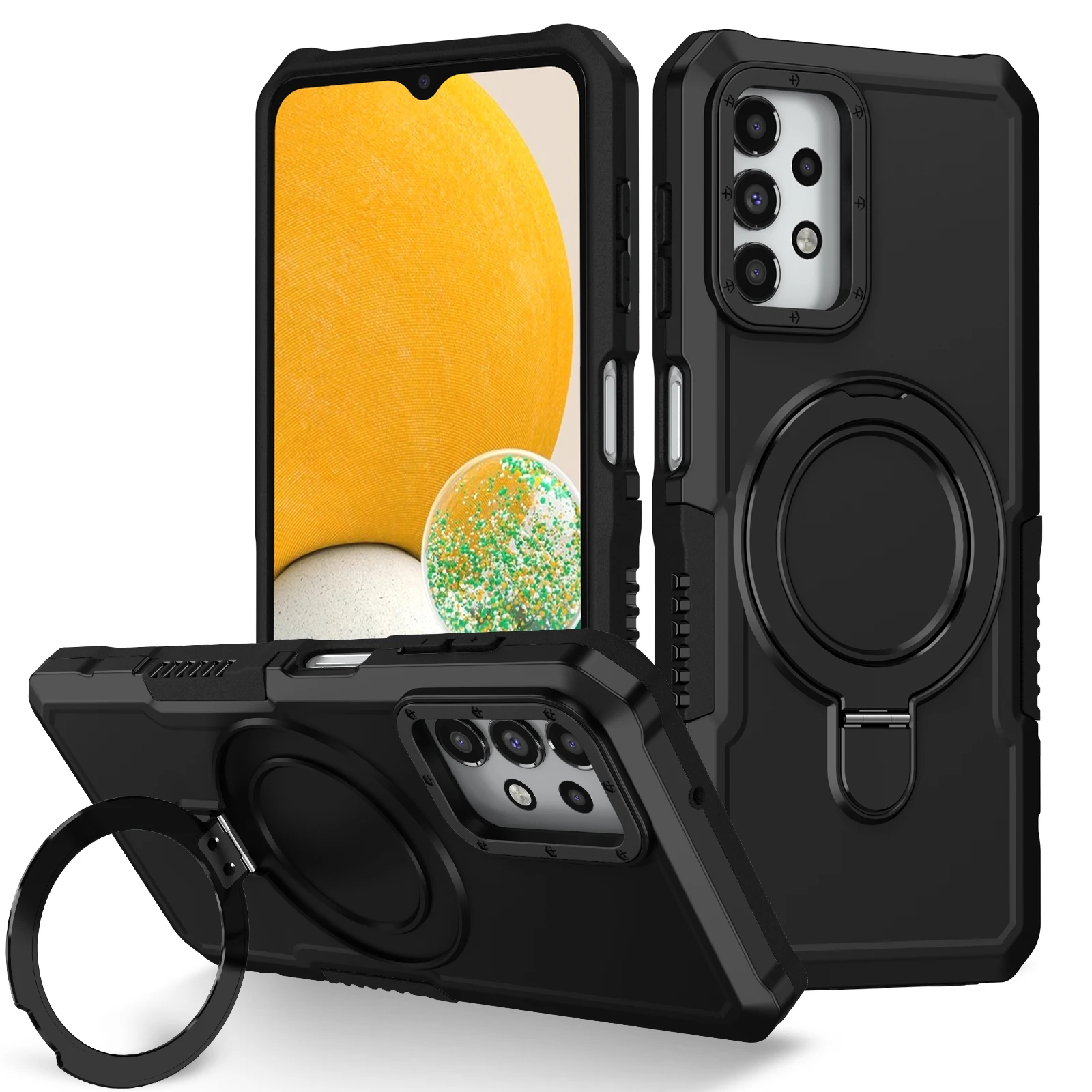 

Stand Ring Shockproof Armor Cover For Samsung Galaxy A13 A23 A33 A53 A73 Camera Lens Case For Samsung A12 A22 A32 A52 A52S A72