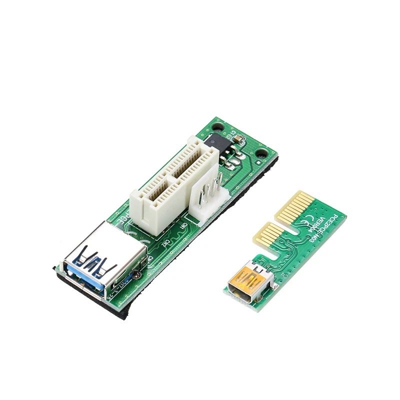 Mini Cable de extensión PCI-E X1, tarjeta elevadora de expansión PCIE 1X con Cable USB y Cable SATA