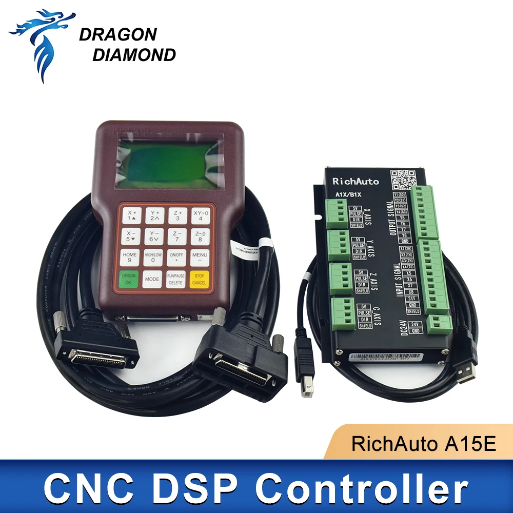 A15E/C DSP RichAuto CNC Controller Handle 4 Axis USB Controller Remote Multi-head for CNC Router Control System