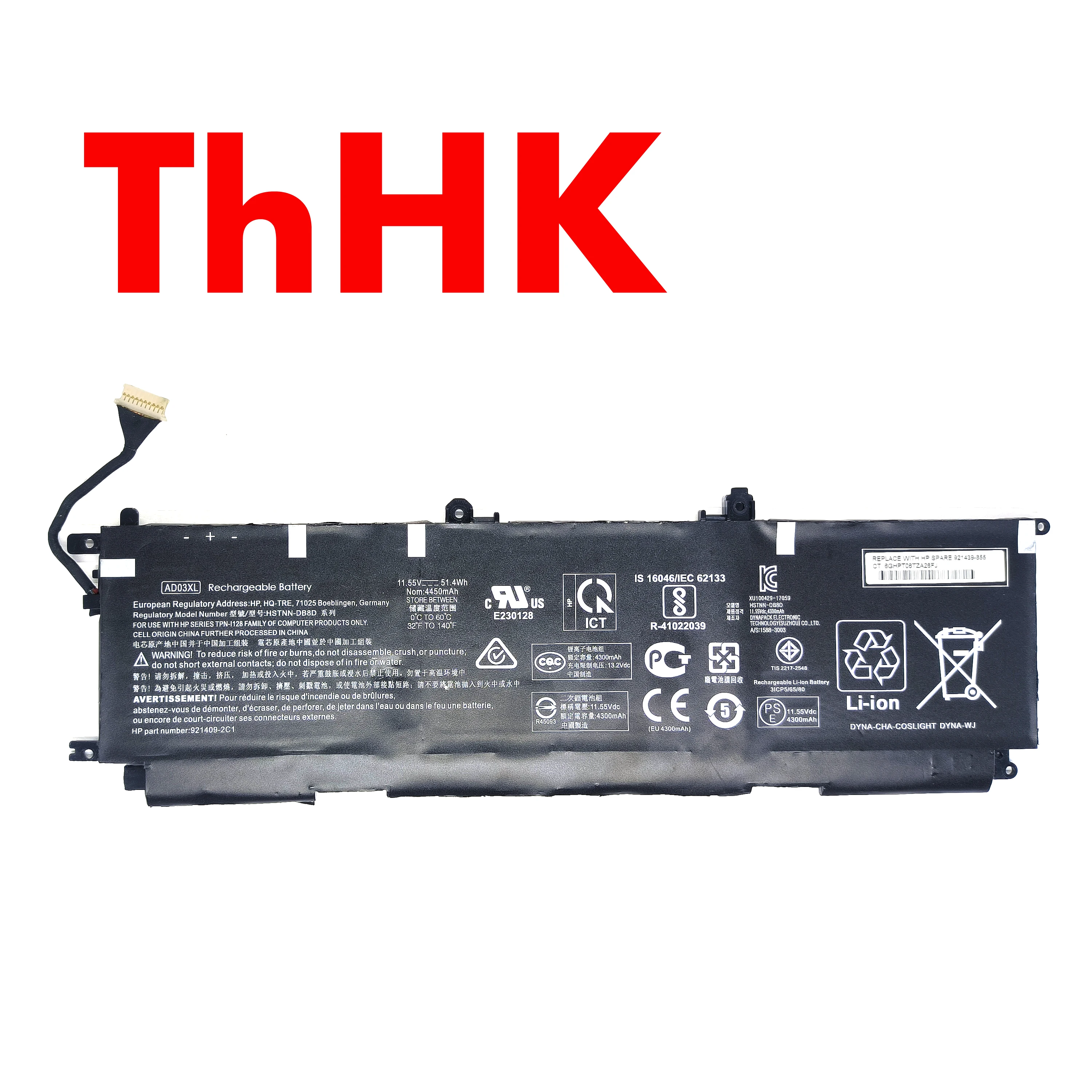 Genuine Original 51.4Wh AD03XL HSTNN-DB8D TPN-128 Battery For HP Envy 13-ad004ng 13-ad006ng 13-ad007ng 13-ad009ng 13-AD102TX