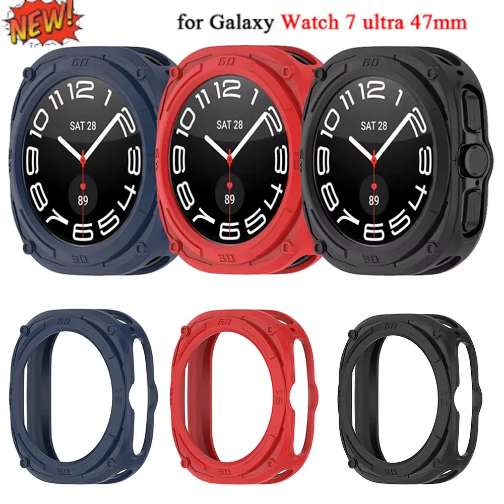 Silikon-Schutzhülle oder Filme hinzufügen für Samsung Galaxy Watch 7 Ultra Smart Watch Soft Cover Shell für Watch Ultra47 mm Zubehör