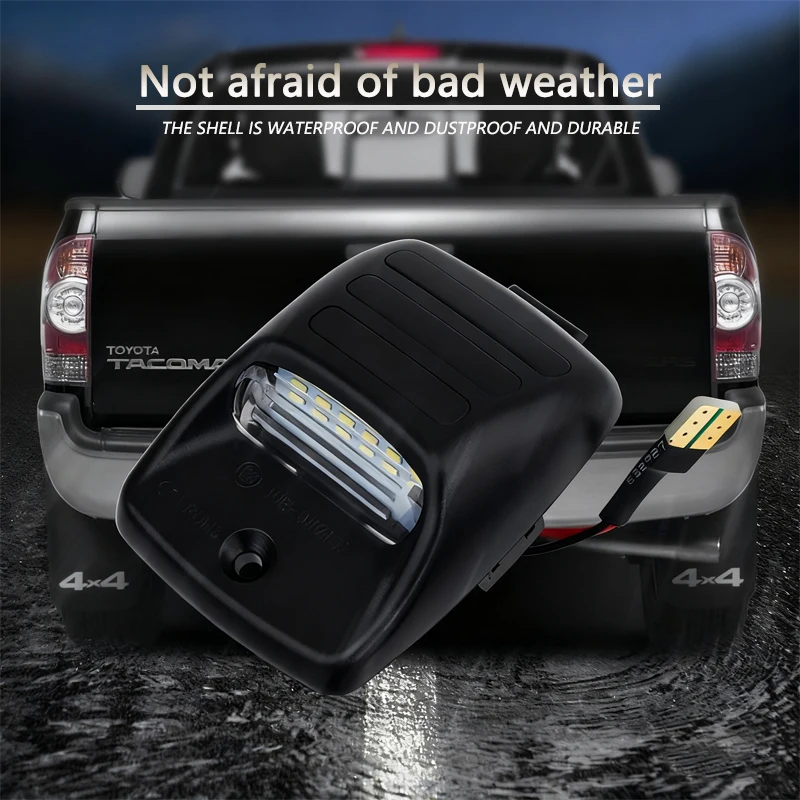 2 قطعة أضواء لوحة ترخيص LED لتويوتا تاكوما 2005 2006 2007 2008 2009-2015 Tundra 2000-2013 لا خطأ سيارة LED الأبيض مصباح تلقائي