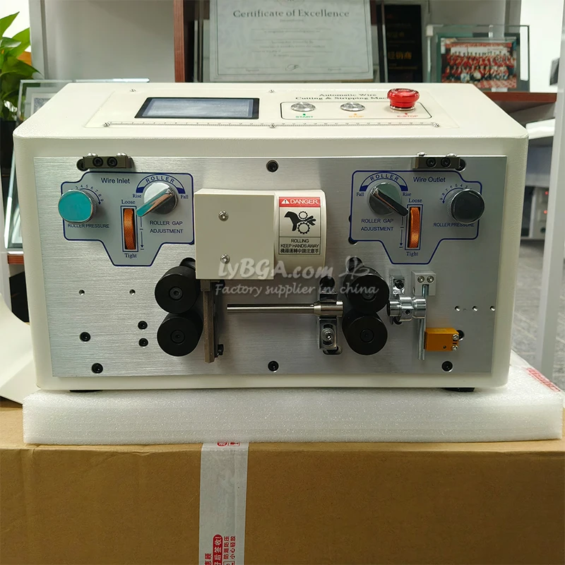 LY 450W SWT608-JE2SAutomatic wire Peeling Stripping Cutting Machine 0.1-10mm2 AWG7-AWG28 Ouch Screen Wire Stripper