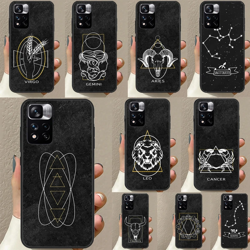 Zodiac Constellation Case For Redmi Note 12 Pro Cover For Redmi Note 10 8 9 11 Pro 8T 9S 10S 11S 12S 9C 10C 12C