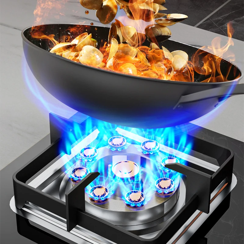 7.2KW Gas Stove Household Three Stove Timing Table Embedded Dual-purpose Natural Gas Liquefied Gas Fire Stove Gas Stove