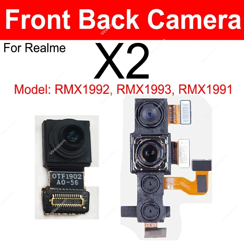 Front Back Camera For Realme X X2 X2 Pro Small Facing Front Rear Main Camera Connector Module Flex Cable Replacement Parts