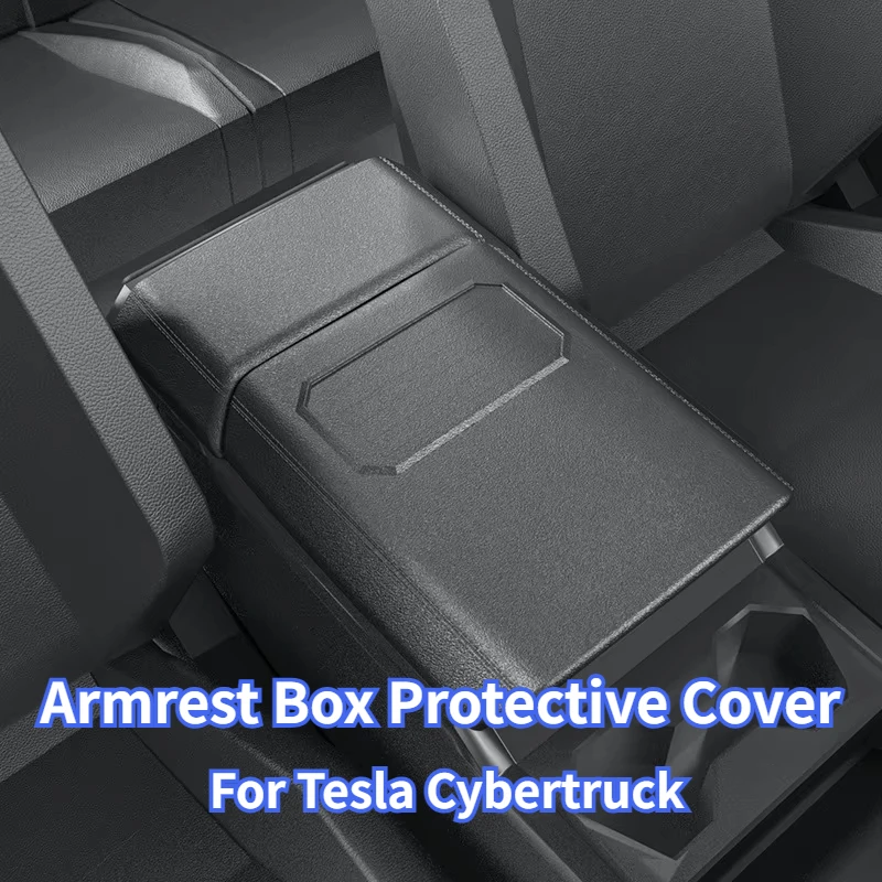 For Tesla Cybertruck 2025 Armrest Box Cover TPE Central Control Armrest Box Protective Cover Car Pickup Decoration Accessories