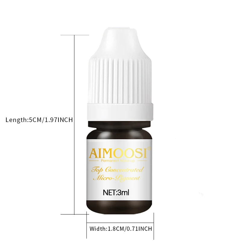 AIMOOSI 3ml Top Tattoo Microblading Paint Ink Pigment For Semi Permanent Body Art Eyebrows Eyeliner Lips Tint Makeup Supplies