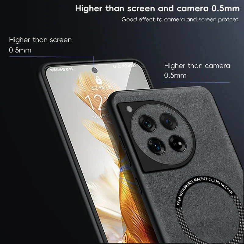 حافظة جلدية ناعمة مغناطيسية لهاتف OnePlus 12 11 13 OnePlus12 OnePlus11 5G حافظة هاتف شحن لاسلكي #5