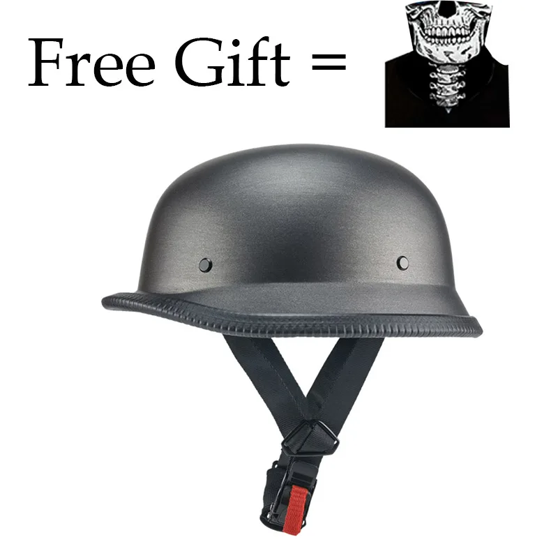 

New German Retro Halle Motorcycle Helmet Soldiers Half Helmet Ladle Motorcycle Accessories Hat Depredador Dot Approved 2406