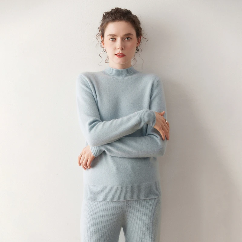 

Autumn Winter Women's 100% Cashmere Sweater O-neck Pullovers Loose Knitting Casual Cashmere Knitwear Female Thick Knitwear Tops