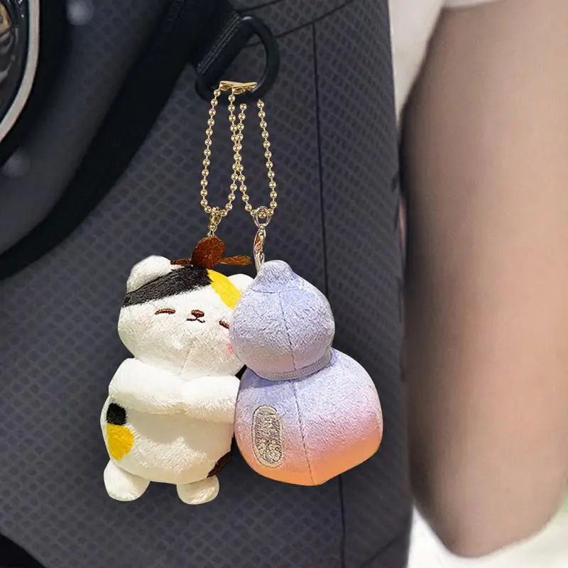 Cat Plush Keychain Stuffed Animals Cat Cute Cat Plush With Gourd Shape Cat Stuffed Animal Cat Decorations Plush Cat Pendant For