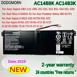 DODOMORN AC14B8K Laptop Battery For Acer Aspire CB3-111 CB5-311 ES1-511 ES1-512 ES1-520 Nitro 5 AN515-51 Predator Helios 300