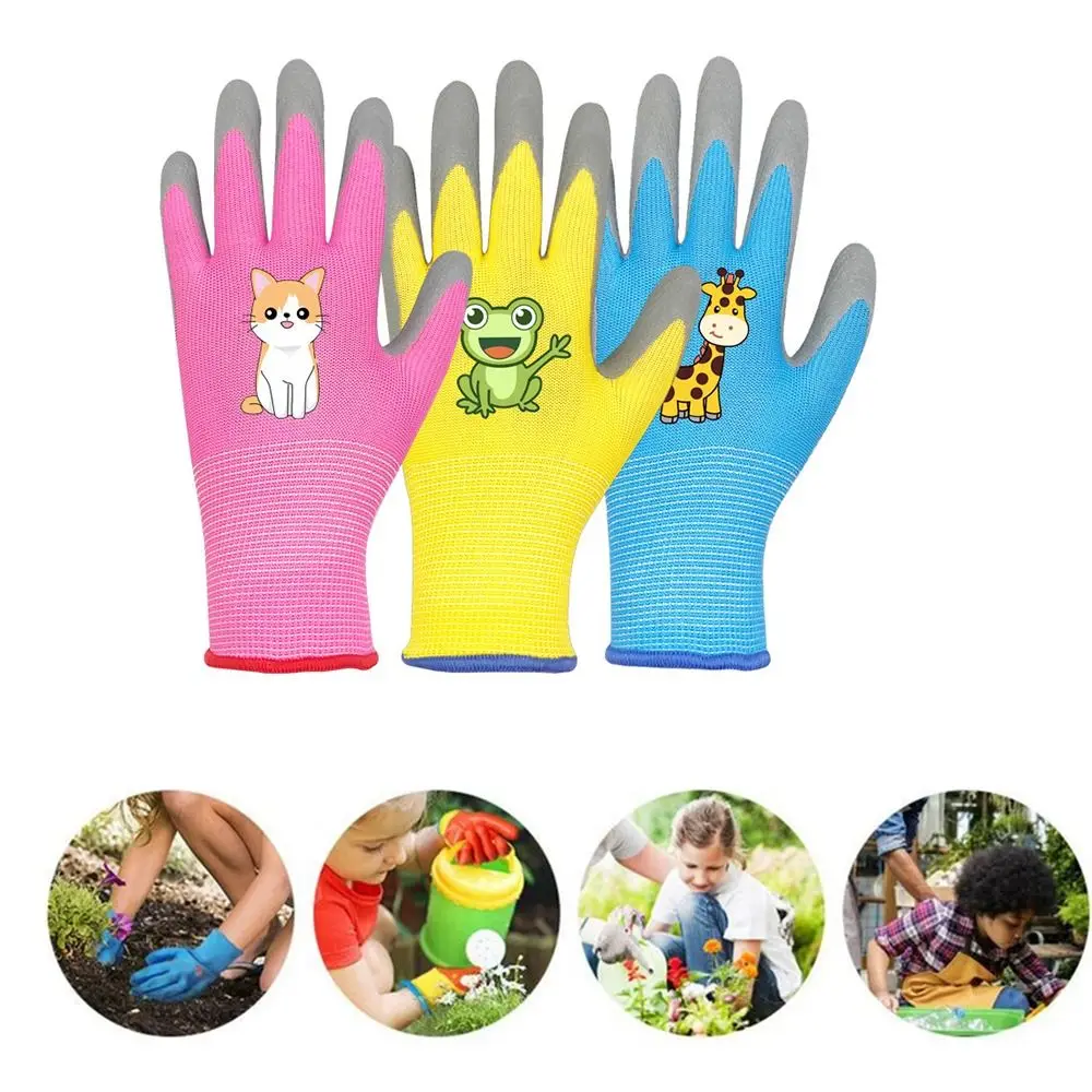 

Safety Protector Gardening Gloves Non-Slip Breathable Children Protective Gloves Durable Work Gloves Yard