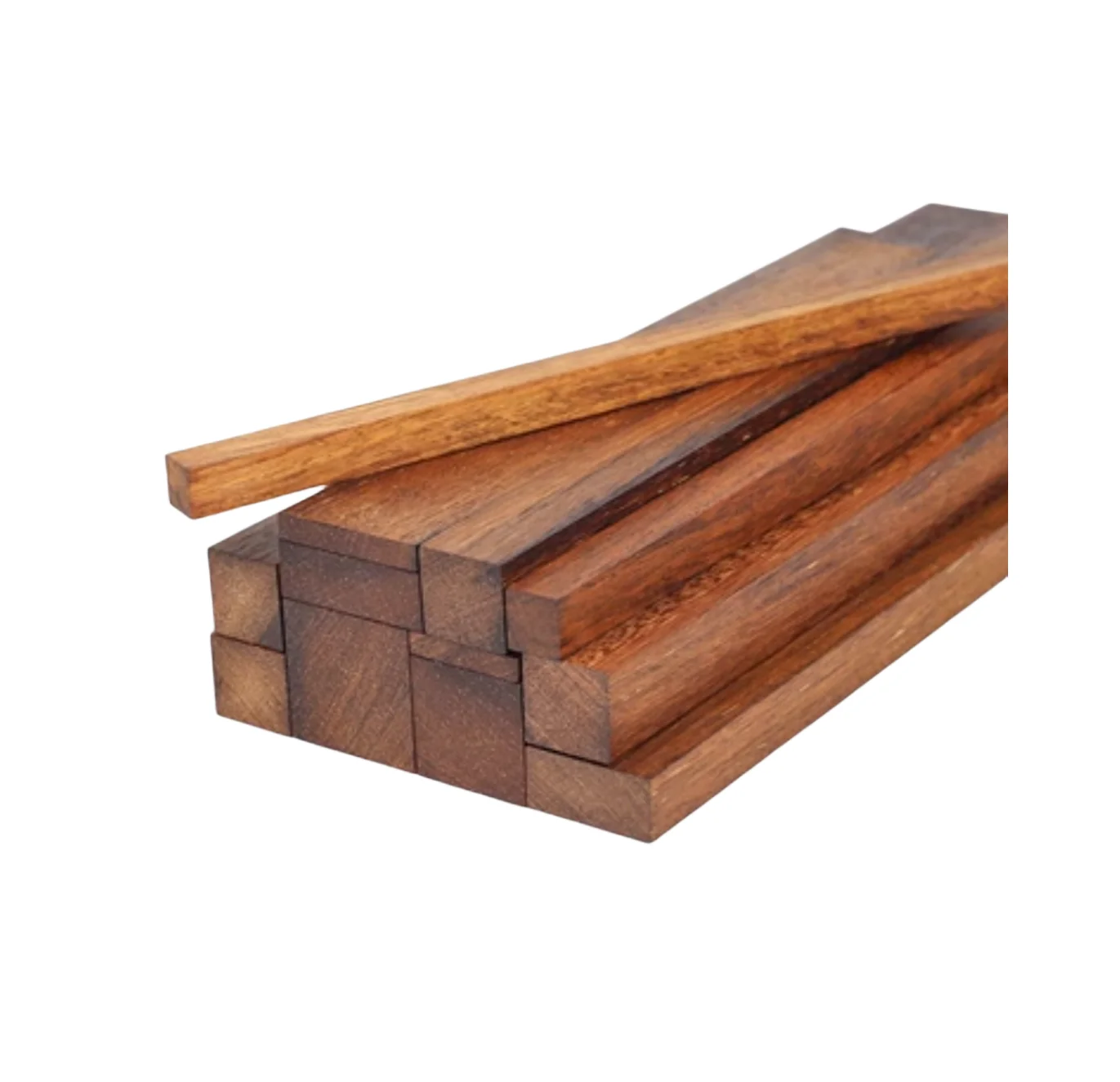 

Length: 500mm Thickness:35/40/45/50mm Merbau\Mirabow Lignum Vitae Solid Wood Square Bar DIY Material Logs