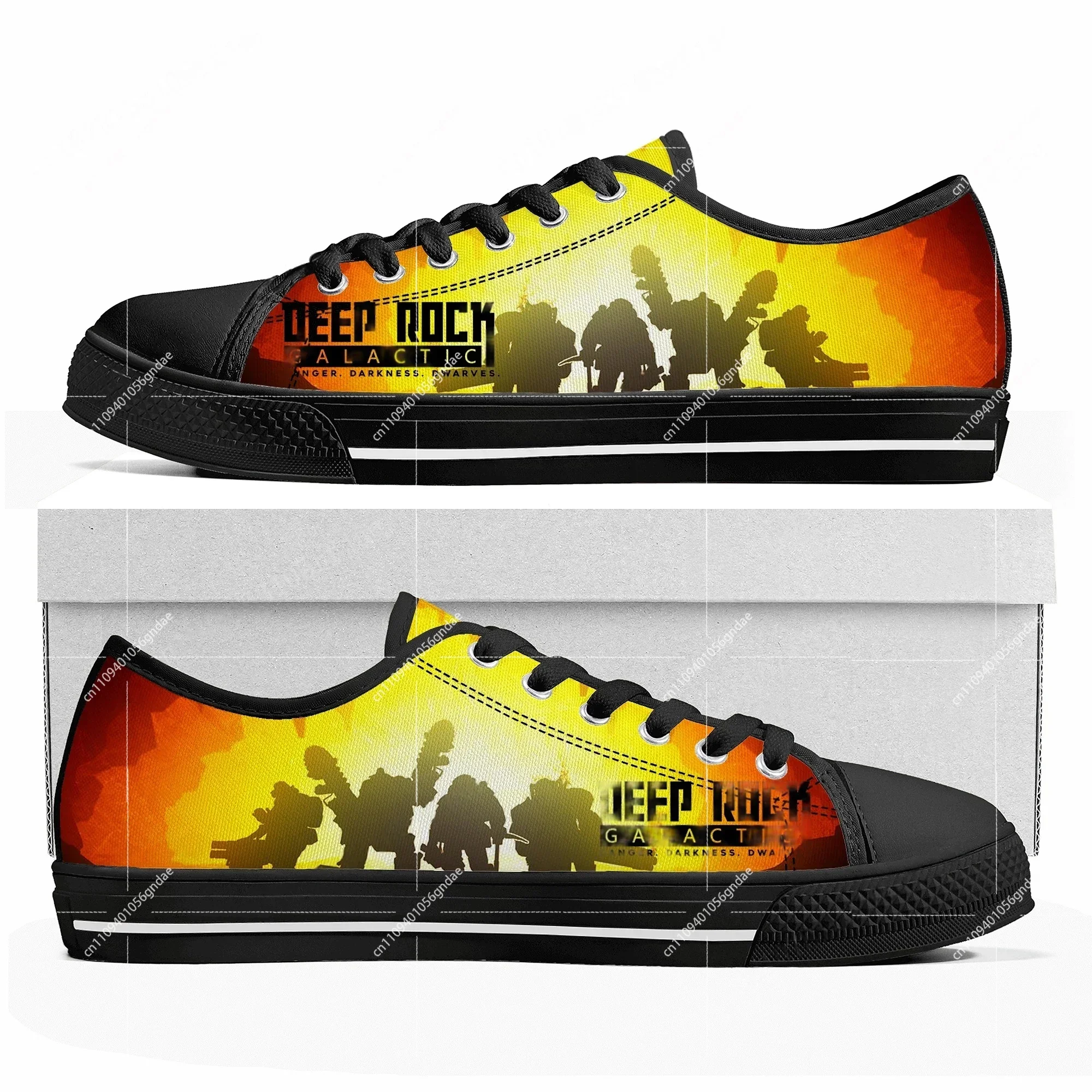 

Кроссовки Deep Rock Galactic Custom Low Top в стиле мультфильмов и игр для женщин, мужчин и подростков, повседневные, на заказ, из канваса