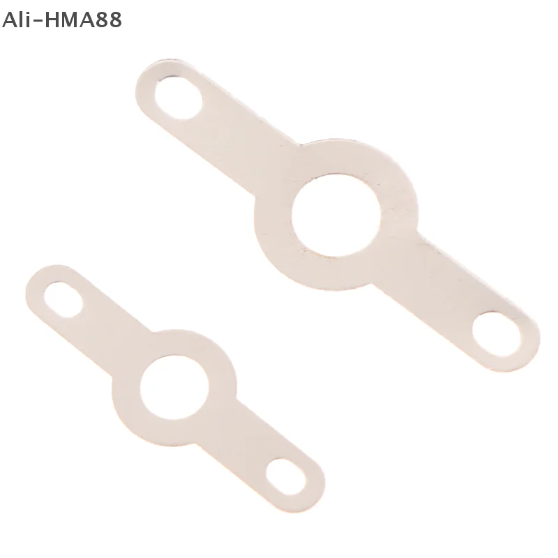 

50pcs Silver-plated Copper Double Head Soldering Terminal M3.2 M4.2 Circular Weld Washer Welding Sheet Soldering Lug