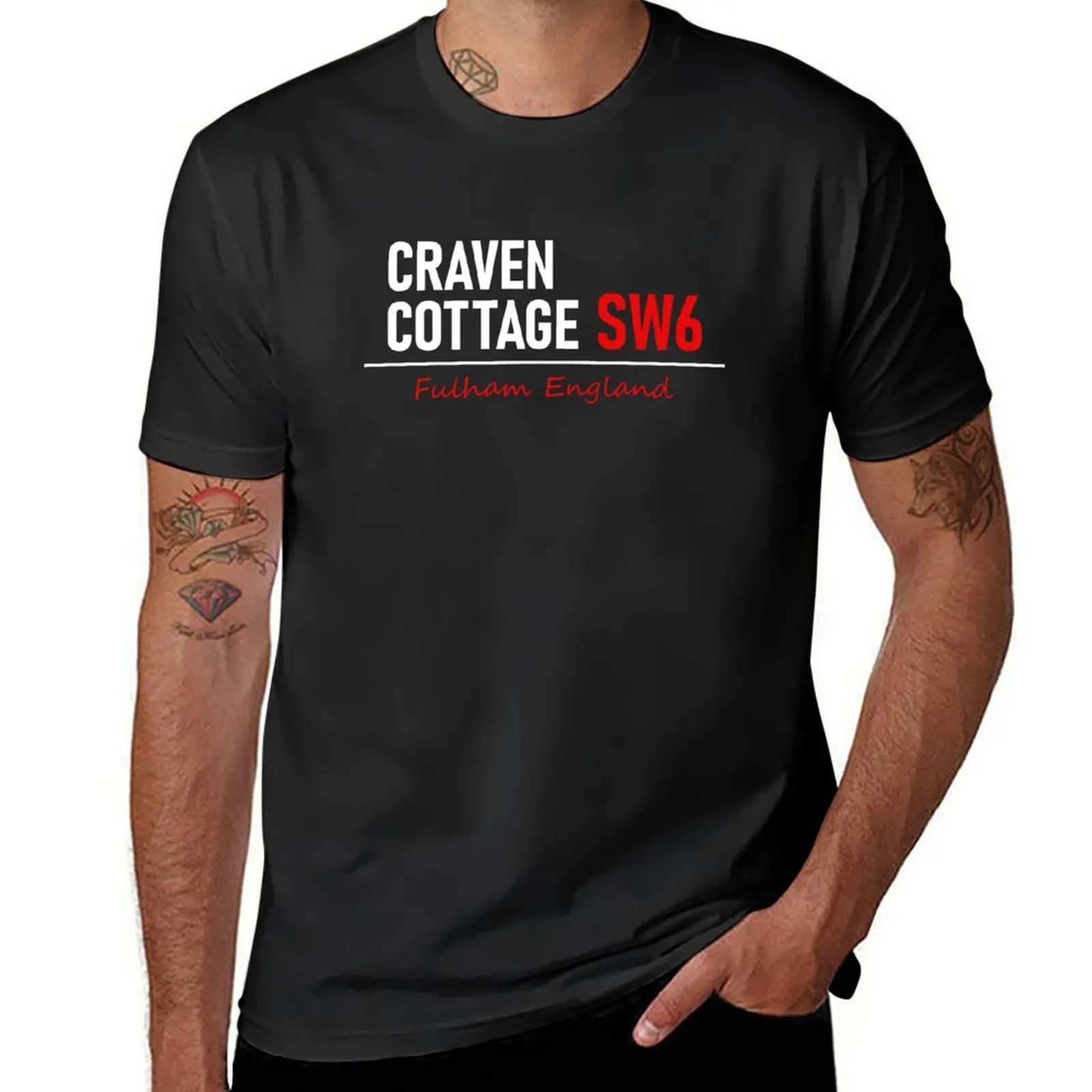 Craven Cottage - Fulham T-Shirt boys animal print sports fans summer clothes customs Men's clothing