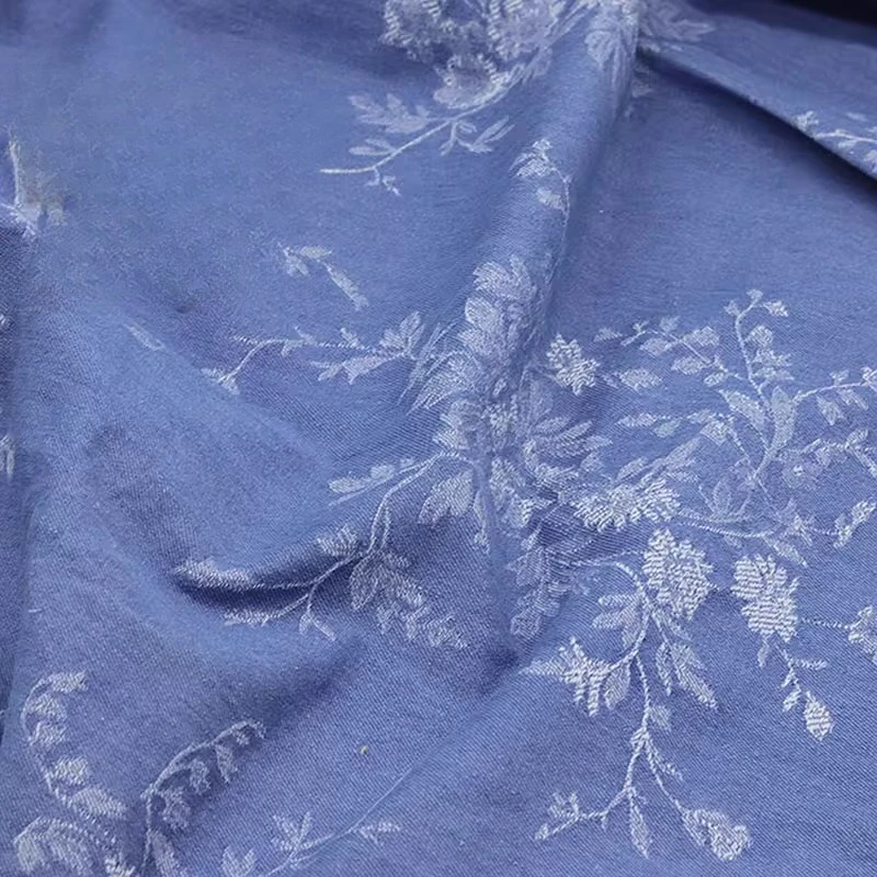 

Джинсовая жаккардовая ткань с цветочным принтом для джинсовых юбок в китайском стиле, высококачественная новая традиционная одежда, текстиль