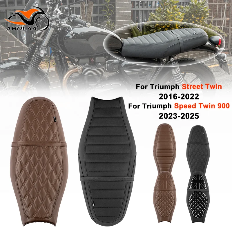 

Front Rear Seat Cover For Triumph Street Twin 2016-2022 Speed Twin 900 2023-2025 Cowl Cushion Pad Driver Passenger Seat Cowl