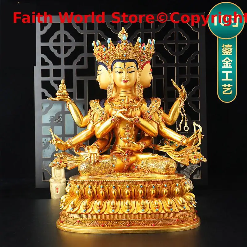 Various types Buddha statue Buddhist temple offering copper carving Deity Exquisite Buddha statue temple monk enshrine Buddha